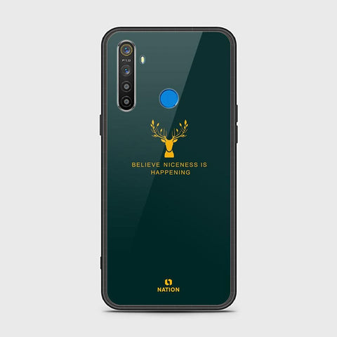 Realme 5i Cover - Nice Series - D171 - HQ Ultra Shine Premium Infinity Glass Soft Silicon Borders Case ( Fast Delivery )
