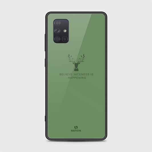 Samsung Galaxy A71 Cover - Nice Series - HQ Ultra Shine Premium Infinity Glass Soft Silicon Borders Case (Fast Delivery) (H)
