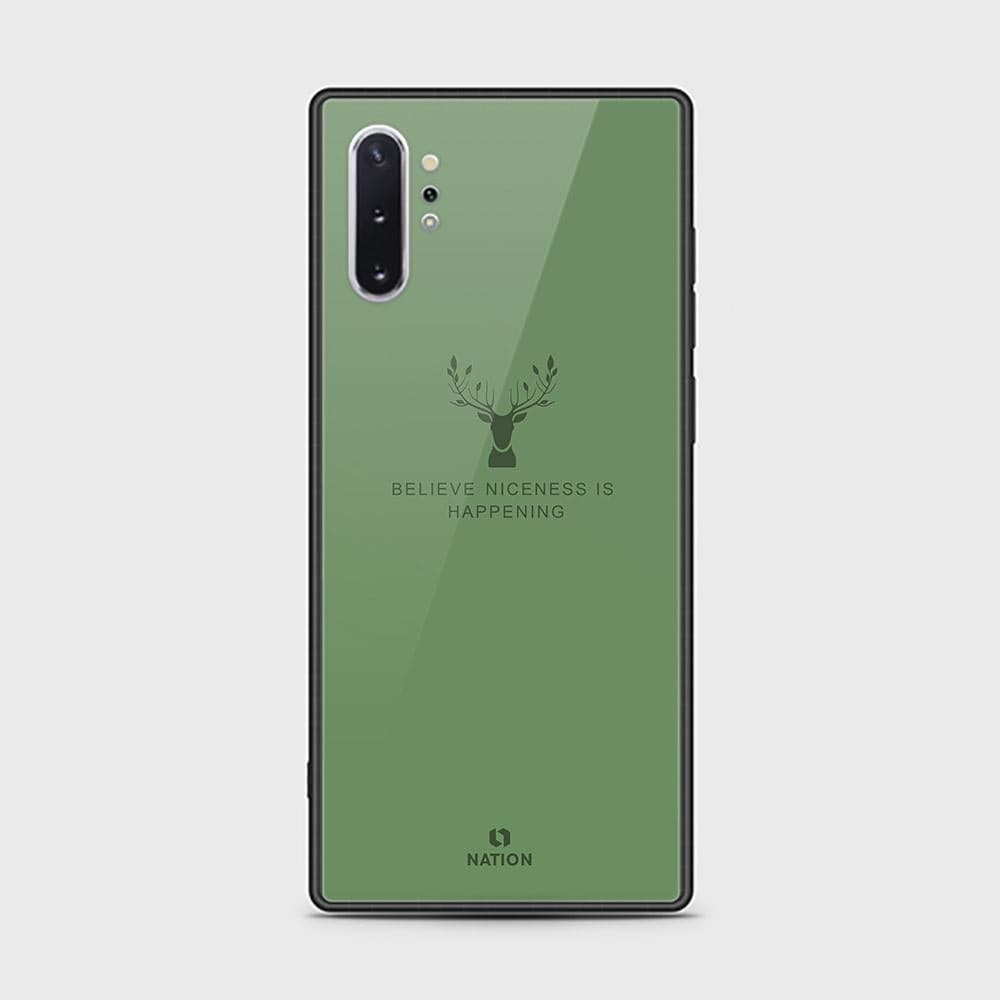 Samsung Galaxy Note 10 Plus Cover - Nice Series - HQ Ultra Shine Premium Infinity Glass Soft Silicon Borders Case (Fast Delivery)