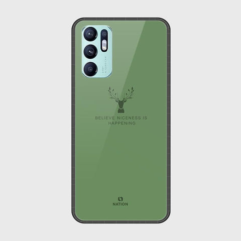 Oppo Reno 6 Cover - Nice Series - HQ Ultra Shine Premium Infinity Glass Soft Silicon Borders Case