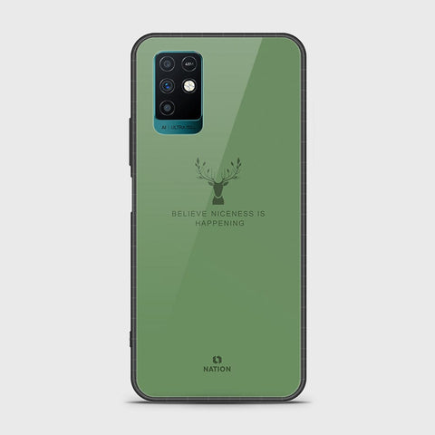 Infinix Note 10 Cover- Nice Series - HQ Ultra Shine Premium Infinity Glass Soft Silicon Borders Case