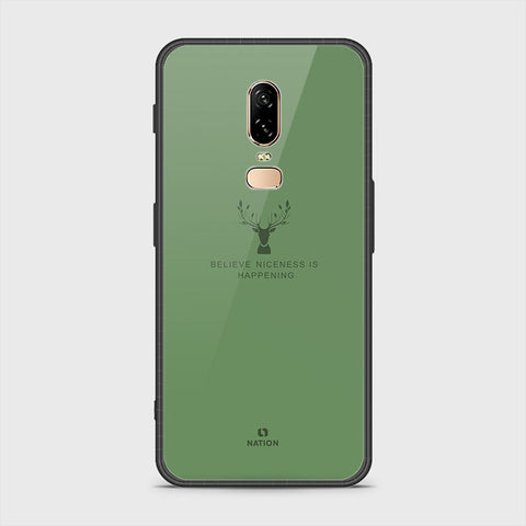 OnePlus 6 Cover- Nice Series - HQ Ultra Shine Premium Infinity Glass Soft Silicon Borders Case ( Fast Delivery )