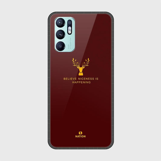Oppo Reno 6 Cover - Nice Series - HQ Ultra Shine Premium Infinity Glass Soft Silicon Borders Case (Fast Delivery)(FS)