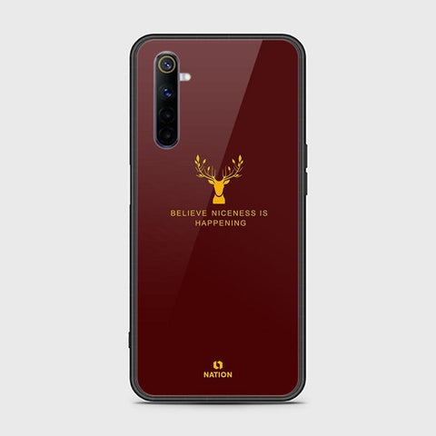 Realme 6 Cover - Nice Series - HQ Ultra Shine Premium Infinity Glass Soft Silicon Borders Case