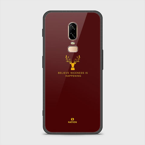 OnePlus 6 Cover- Nice Series - HQ Ultra Shine Premium Infinity Glass Soft Silicon Borders Case ( Fast Delivery )
