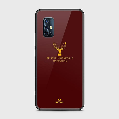 Vivo V17 Cover - Nice Series - HQ Ultra Shine Premium Infinity Glass Soft Silicon Borders Case