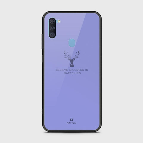 Samsung Galaxy A11 Cover - Nice Series - HQ Ultra Shine Premium Infinity Glass Soft Silicon Borders Case