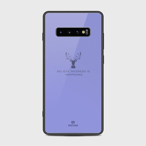 Samsung Galaxy S10 Plus Cover - Nice Series - HQ Ultra Shine Premium Infinity Glass Soft Silicon Borders Case