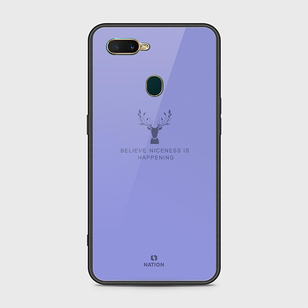 Oppo A5s Cover - Nice Series - HQ Ultra Shine Premium Infinity Glass Soft Silicon Borders Case (Fast Delivery)