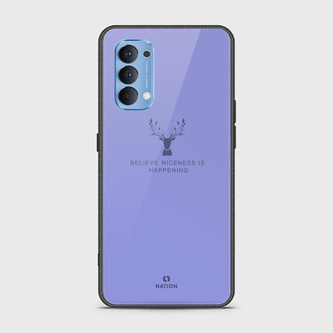 Oppo Reno 4 Cover - Nice Series - HQ Ultra Shine Premium Infinity Glass Soft Silicon Borders Case