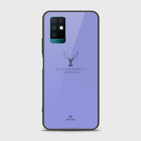 Infinix Note 10 Cover- Nice Series - HQ Ultra Shine Premium Infinity Glass Soft Silicon Borders Case