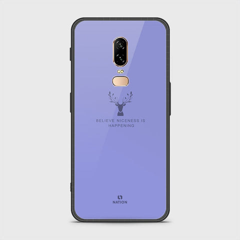 OnePlus 6 Cover- Nice Series - HQ Ultra Shine Premium Infinity Glass Soft Silicon Borders Case ( Fast Delivery )
