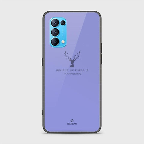 Oppo Reno 5 4G Cover - Nice Series - HQ Ultra Shine Premium Infinity Glass Soft Silicon Borders Case