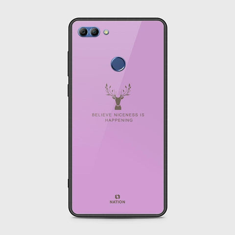 Huawei Y9 2018 Cover - Nice Series - HQ Ultra Shine Premium Infinity Glass Soft Silicon Borders Case