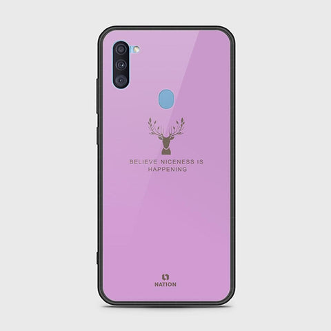 Samsung Galaxy A11 Cover - Nice Series - HQ Ultra Shine Premium Infinity Glass Soft Silicon Borders Case