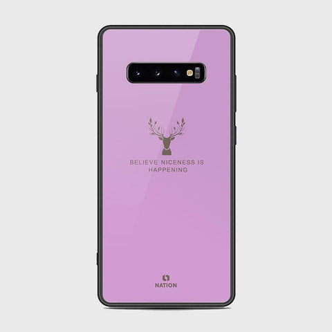 Samsung Galaxy S10 Plus Cover - Nice Series - HQ Ultra Shine Premium Infinity Glass Soft Silicon Borders Case