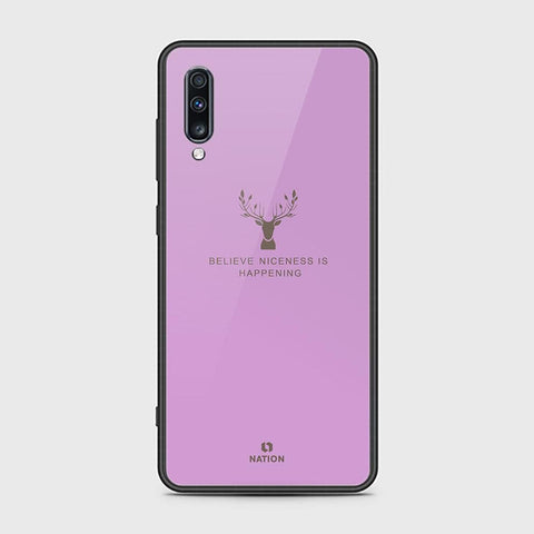 Samsung Galaxy A70s Cover - Nice Series - HQ Ultra Shine Premium Infinity Glass Soft Silicon Borders Case