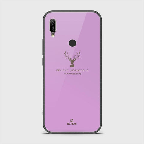 Huawei Y6s 2019 Cover - Nice Series - HQ Ultra Shine Premium Infinity Glass Soft Silicon Borders Case