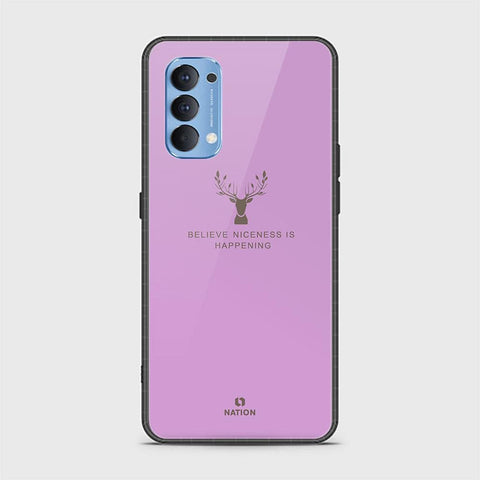 Oppo Reno 4 Cover - Nice Series - HQ Ultra Shine Premium Infinity Glass Soft Silicon Borders Case