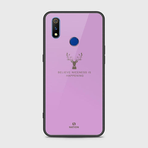 Realme 3 Cover - Nice Series - HQ Ultra Shine Premium Infinity Glass Soft Silicon Borders Case