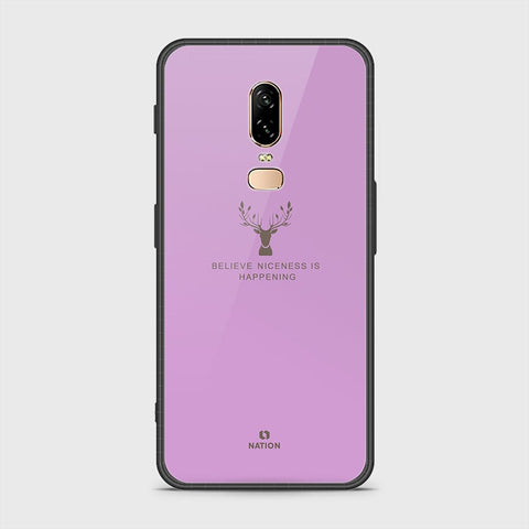 OnePlus 6 Cover- Nice Series - HQ Ultra Shine Premium Infinity Glass Soft Silicon Borders Case ( Fast Delivery )