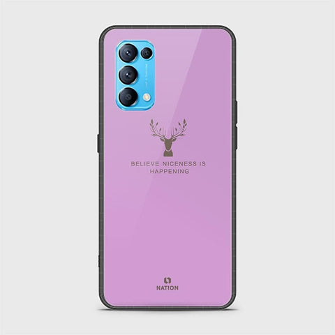 Oppo Reno 5 4G Cover - Nice Series - HQ Ultra Shine Premium Infinity Glass Soft Silicon Borders Case