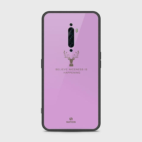 Oppo Reno 2Z Cover - Nice Series - HQ Ultra Shine Premium Infinity Glass Soft Silicon Borders Case