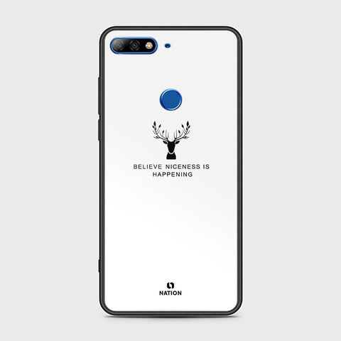 Huawei Honor 7C Cover - Nice Series - HQ Ultra Shine Premium Infinity Glass Soft Silicon Borders Case