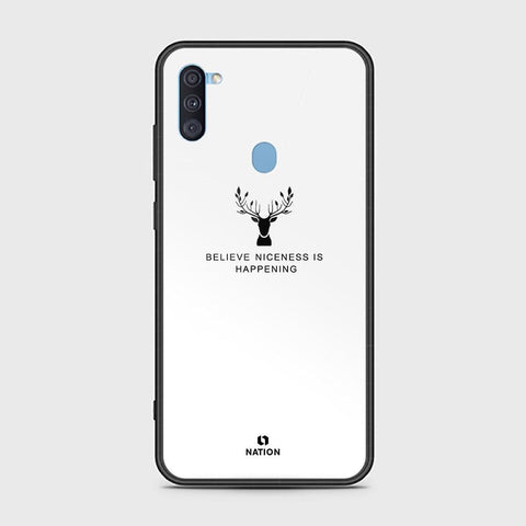 Samsung Galaxy A11 Cover - Nice Series - HQ Ultra Shine Premium Infinity Glass Soft Silicon Borders Case