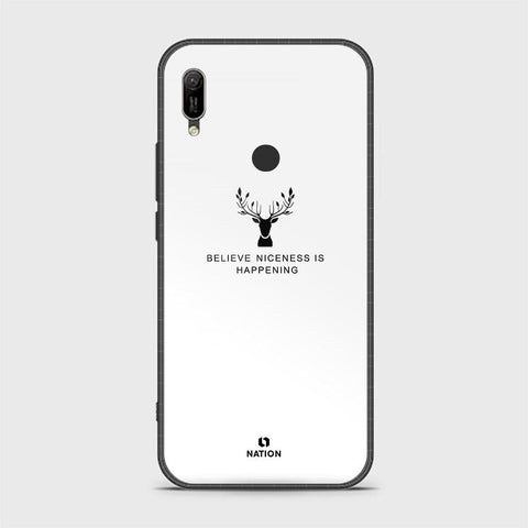 Huawei Y6 2019 / Y6 Prime 2019 Cover - Nice Series - HQ Ultra Shine Premium Infinity Glass Soft Silicon Borders Case