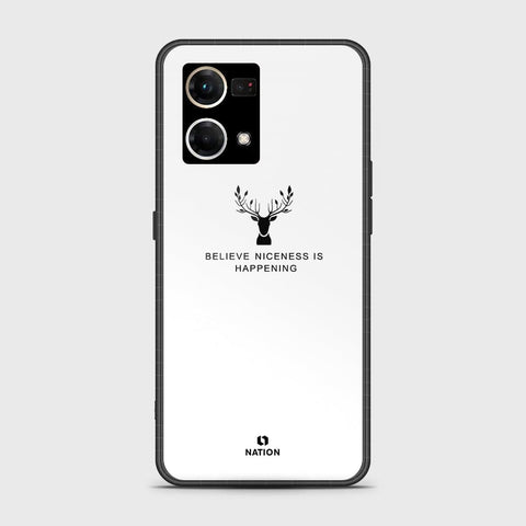 Oppo Reno 8 4G Cover - Nice Series - HQ Ultra Shine Premium Infinity Glass Soft Silicon Borders Case