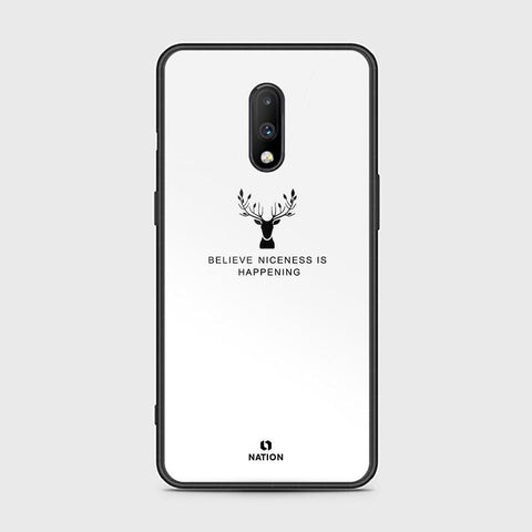 OnePlus 7 Cover - Nice Series - HQ Ultra Shine Premium Infinity Glass Soft Silicon Borders Case