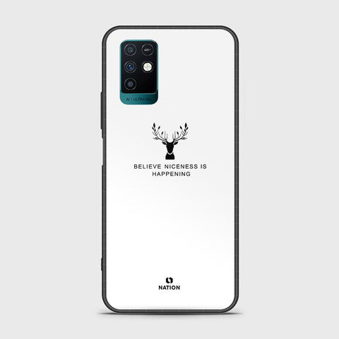 Infinix Note 10 Cover- Nice Series - HQ Ultra Shine Premium Infinity Glass Soft Silicon Borders Case