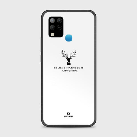 Infinix Hot 10s Cover- Nice Series - HQ Ultra Shine Premium Infinity Glass Soft Silicon Borders Case