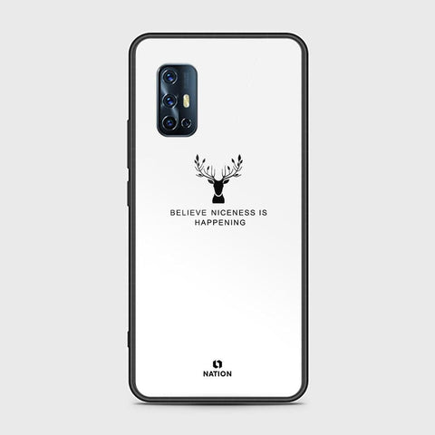 Vivo V17 Cover - Nice Series - HQ Ultra Shine Premium Infinity Glass Soft Silicon Borders Case