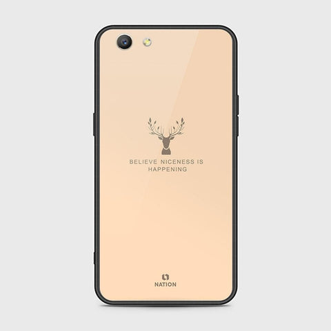 Oppo A59 Cover - Nice Series - HQ Ultra Shine Premium Infinity Glass Soft Silicon Borders Case