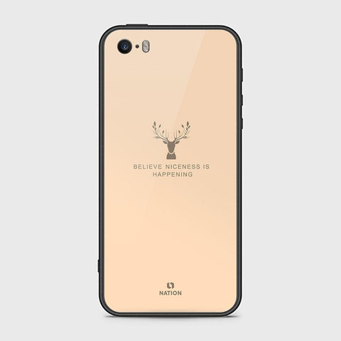 iPhone SE Cover - Nice Series - HQ Ultra Shine Premium Infinity Glass Soft Silicon Borders Case