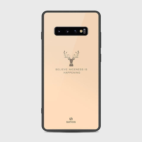 Samsung Galaxy S10 Plus Cover - Nice Series - HQ Ultra Shine Premium Infinity Glass Soft Silicon Borders Case