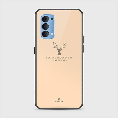 Oppo Reno 4 Cover - Nice Series - HQ Ultra Shine Premium Infinity Glass Soft Silicon Borders Case