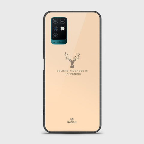 Infinix Note 10 Cover- Nice Series - HQ Ultra Shine Premium Infinity Glass Soft Silicon Borders Case