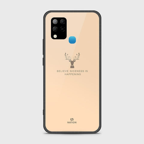 Infinix Hot 10s Cover- Nice Series - HQ Ultra Shine Premium Infinity Glass Soft Silicon Borders Case