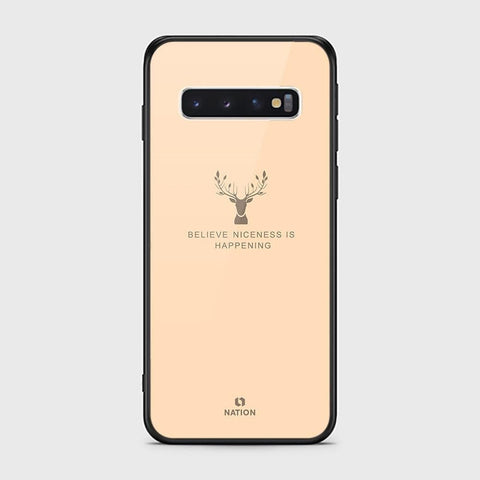 Samsung Galaxy S10 Cover - Nice Series - HQ Ultra Shine Premium Infinity Glass Soft Silicon Borders Case