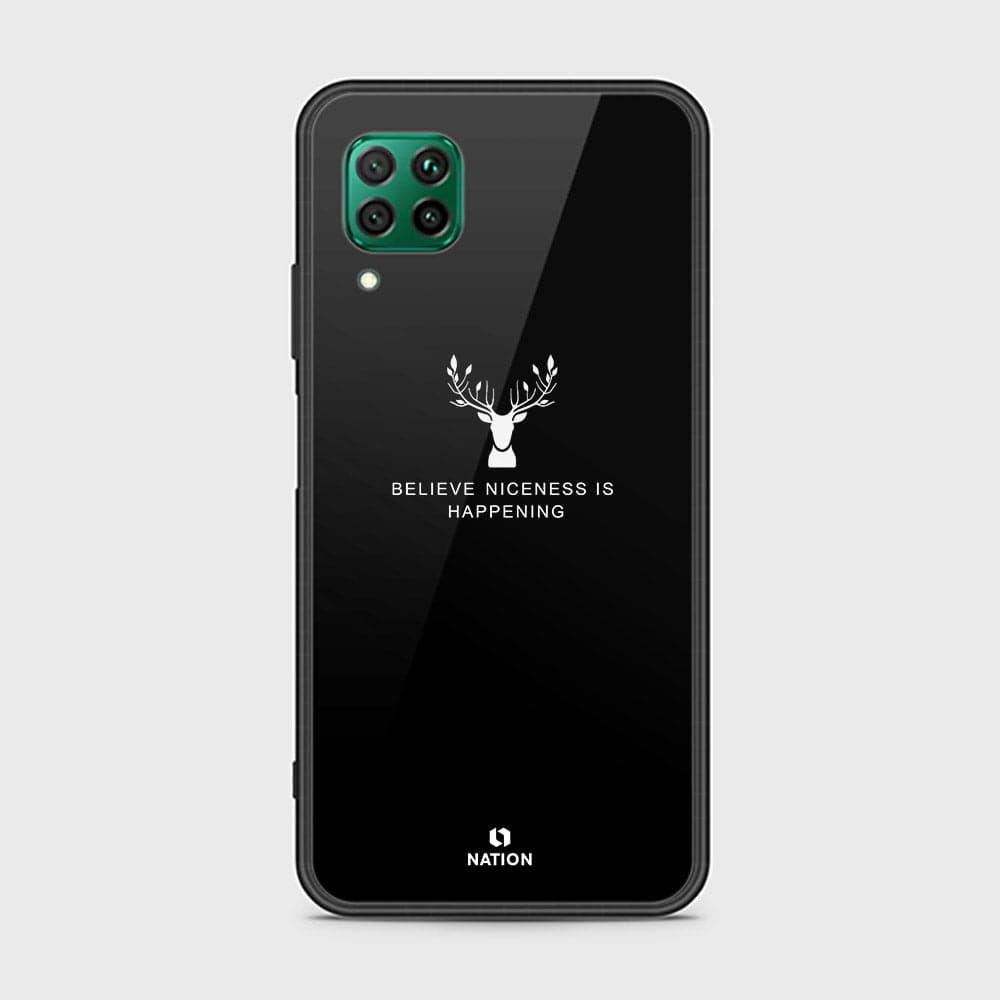 Huawei Nova 6 SE Cover - Nice Series - D100 - HQ Ultra Shine Premium Infinity Glass Soft Silicon Borders Case ( Fast Delivery )