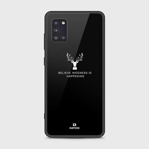 Samsung Galaxy A31 Cover - Nice Series - D78 - HQ Ultra Shine Premium Infinity Glass Soft Silicon Borders Case ( Fast Delivery )
