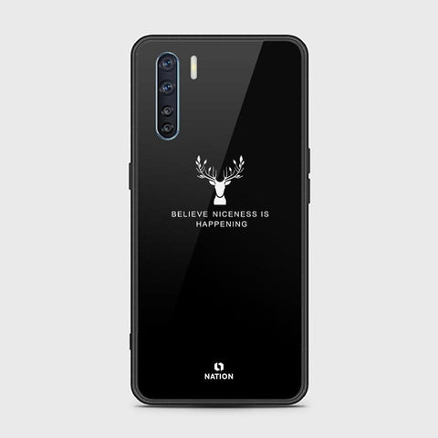 Oppo Reno 3 Cover - Nice Series - D201 - HQ Ultra Shine Premium Infinity Glass Soft Silicon Borders Case ( Fast Delivery )