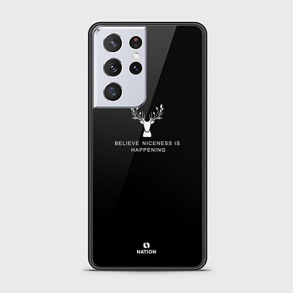 Samsung Galaxy S21 Ultra 5G Cover - Nice Series - HQ Ultra Shine Premium Infinity Glass Soft Silicon Borders Case (Fast Delivery) (A)