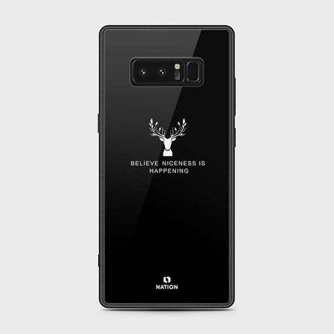 Samsung Galaxy Note 8 Cover - Nice Series - D148 - HQ Ultra Shine Premium Infinity Glass Soft Silicon Borders Case ( Fast Delivery )