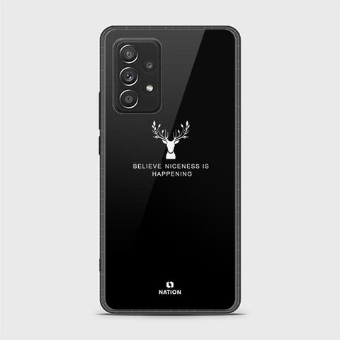 Samsung Galaxy A52 Cover - Nice Series - D188 - HQ Ultra Shine Premium Infinity Glass Soft Silicon Borders Case ( Fast Delivery )