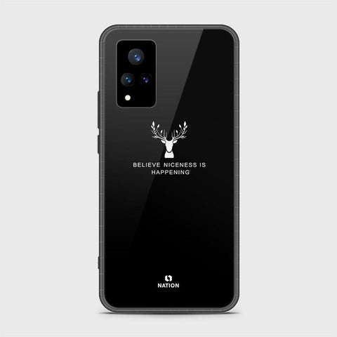 Vivo V21 Cover - Nice Series - HQ Ultra Shine Premium Infinity Glass Soft Silicon Borders Case