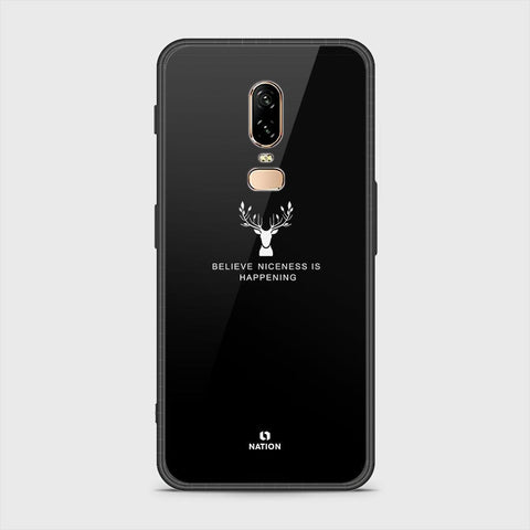 OnePlus 6 Cover- Nice Series - HQ Ultra Shine Premium Infinity Glass Soft Silicon Borders Case ( Fast Delivery )